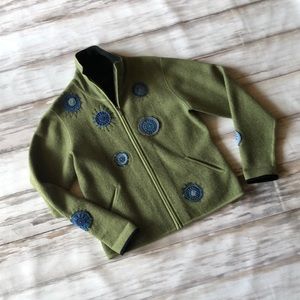 Vintage Icelandic Designs Sweater Jacket / Woman’s Medium